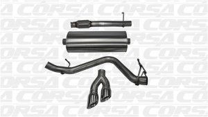 Chevrolet Silverado 1500 Performance Exhaust - Single Side - CORSA Performance - Cat-Back, Reflective Sound Cancellation - Polished - `14-`19